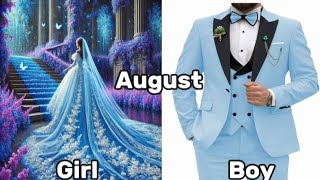 Choose Your Birthday Month and See Your Dress & Your Partner’s Stylish Look! 🎩🙋‍♀️|Girl Vs Boy Gift|