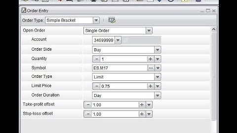 Bracket Order preview - Generic Trader Professional