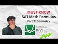 MUST KNOW Hard SAT Formulas - Part 2 (Geometry)