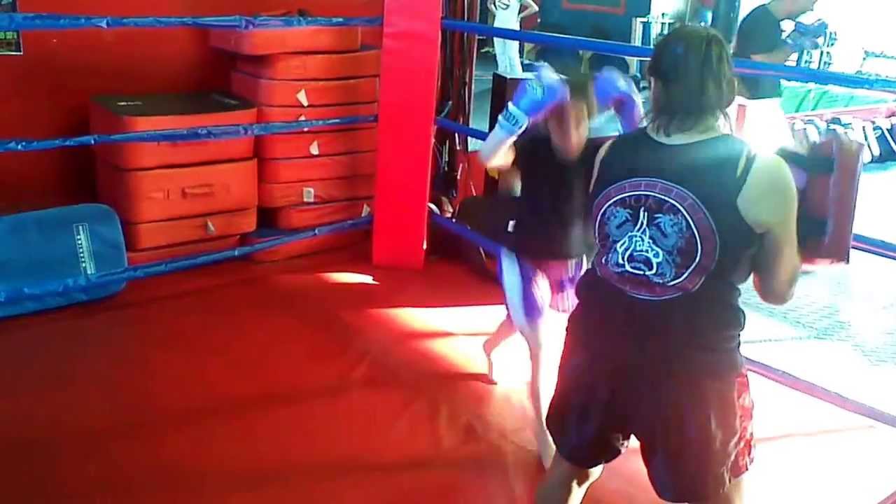 Victoria's Purple boxing gloves from the muay thai kick contest YouTube