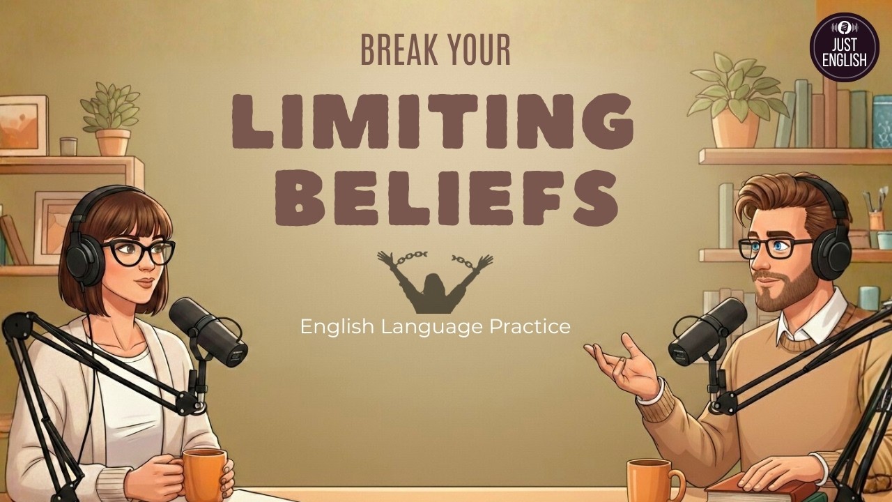 English Podcast for Easy Conversation | Break Your Limiting Beliefs in English| A2-B1 English ⛓️‍💥
