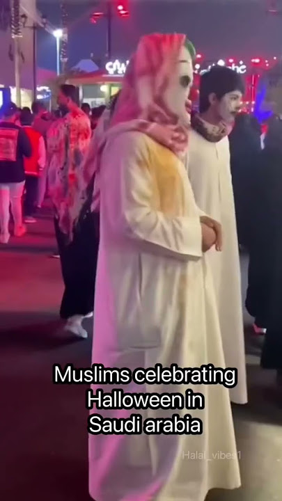 Muslims celebrating halloween in saudi arabia | #shorts