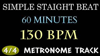 130 BPM Drum Loop - 1 HOUR ~ 4/4 Metronome Beat | Simple Straight Beat - Practice Tool - Drum Beat