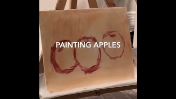 Time lapse painting with oil/ Painting a still life of three apples