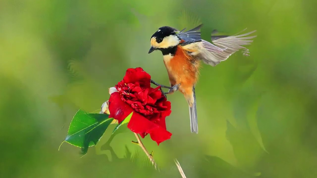 꽃과 새들의 아름다운 행복(Beautiful happiness of flowers and birds)~