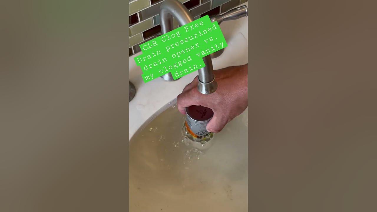 CLR clog free drain pressurized drain opener vs. my clogged vanity
