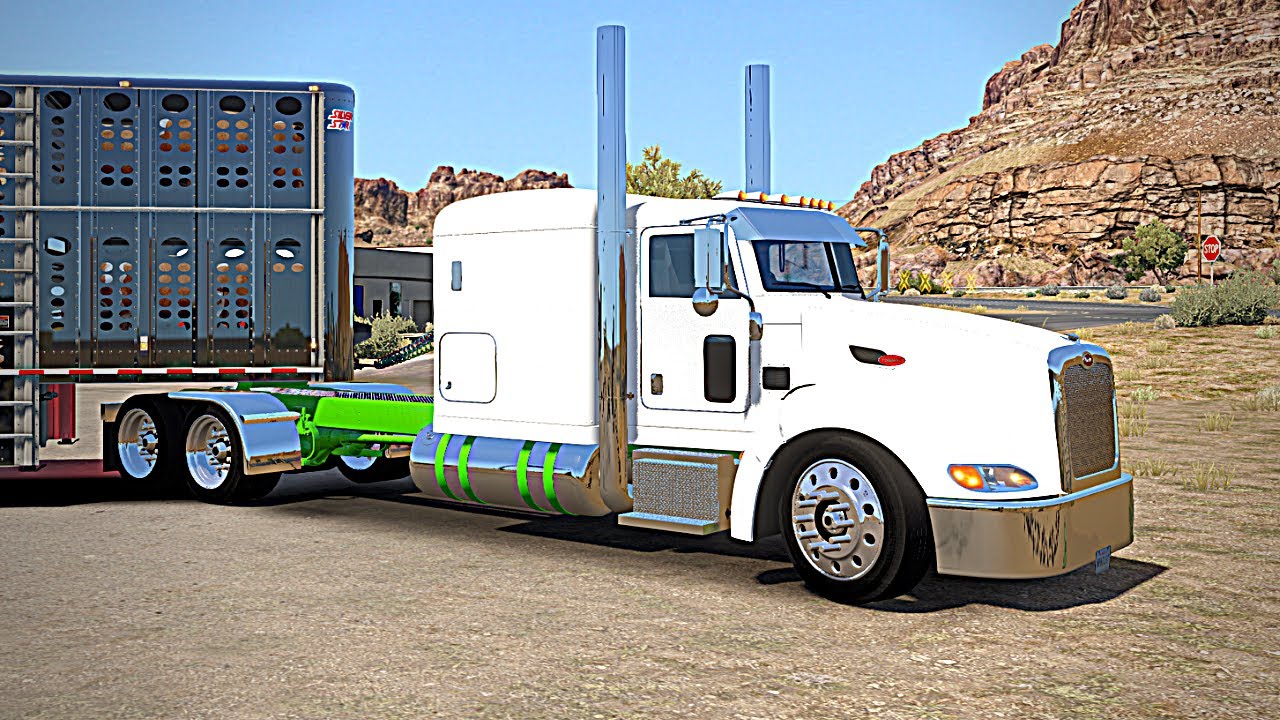 Peterbilt 386 - Custom Cattle Hauler - Wilson Trailer (ATS American ...