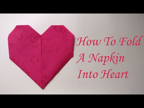 How to fold a napkin into a heart | Kako saviti salvetu u obliku srca | Savijanje salveta