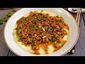 Super Easy! Silky Smooth Steamed Eggs w/ Meat Sauce 肉酱蒸蛋 Chinese Smoothest Eggs &amp; Minced Meat Recipe