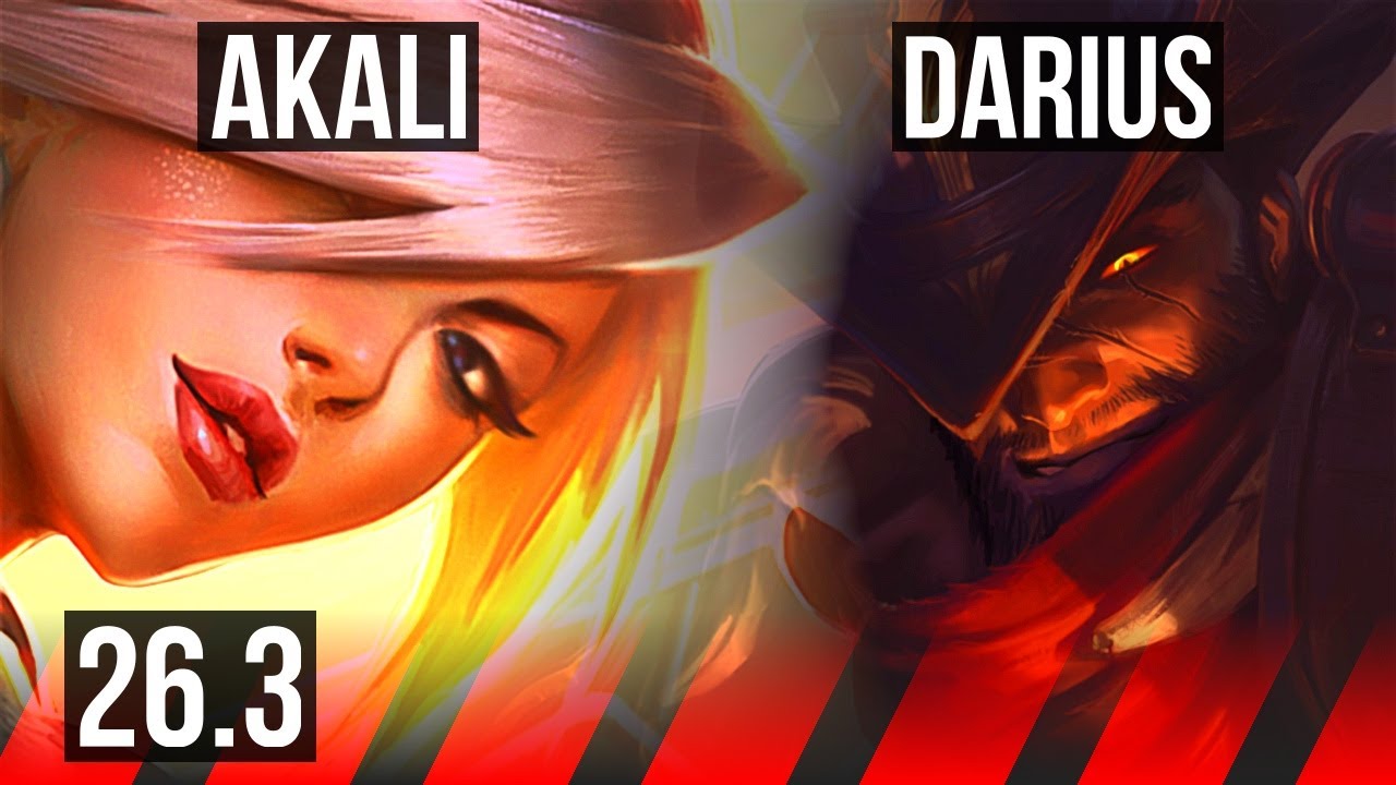 AKALI vs DARIUS (TOP) | 51K damage | EUNE Grandmaster | 26.3