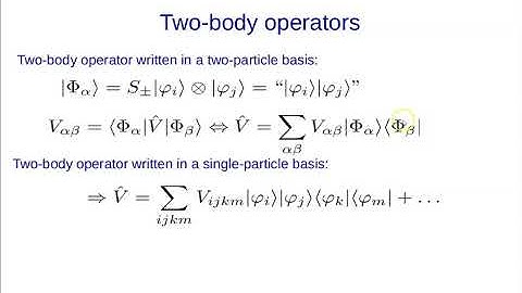 4- Operators in Second Quantization - Course on Quantum Many-Body Physics