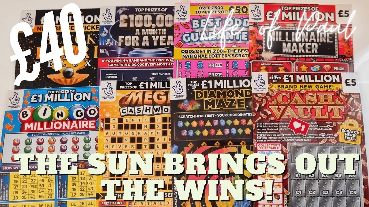 The sun has brought out the wins! £40 mix of lotto scratch cards.