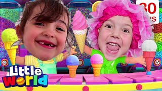 Nastya learn colors with Ice Cream and Finger Family Song  Nursery Rhymes تعلم الالوان