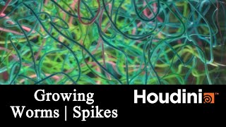 Houdini Procedural - Growing Spikes | Worms