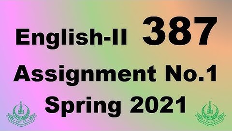 AIOU Code 387 Solved Assignment No.1 Autumn 2021