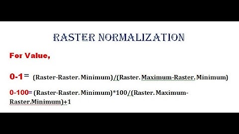 Rescale Raster Values or Raster Normalisation in ArcGIS