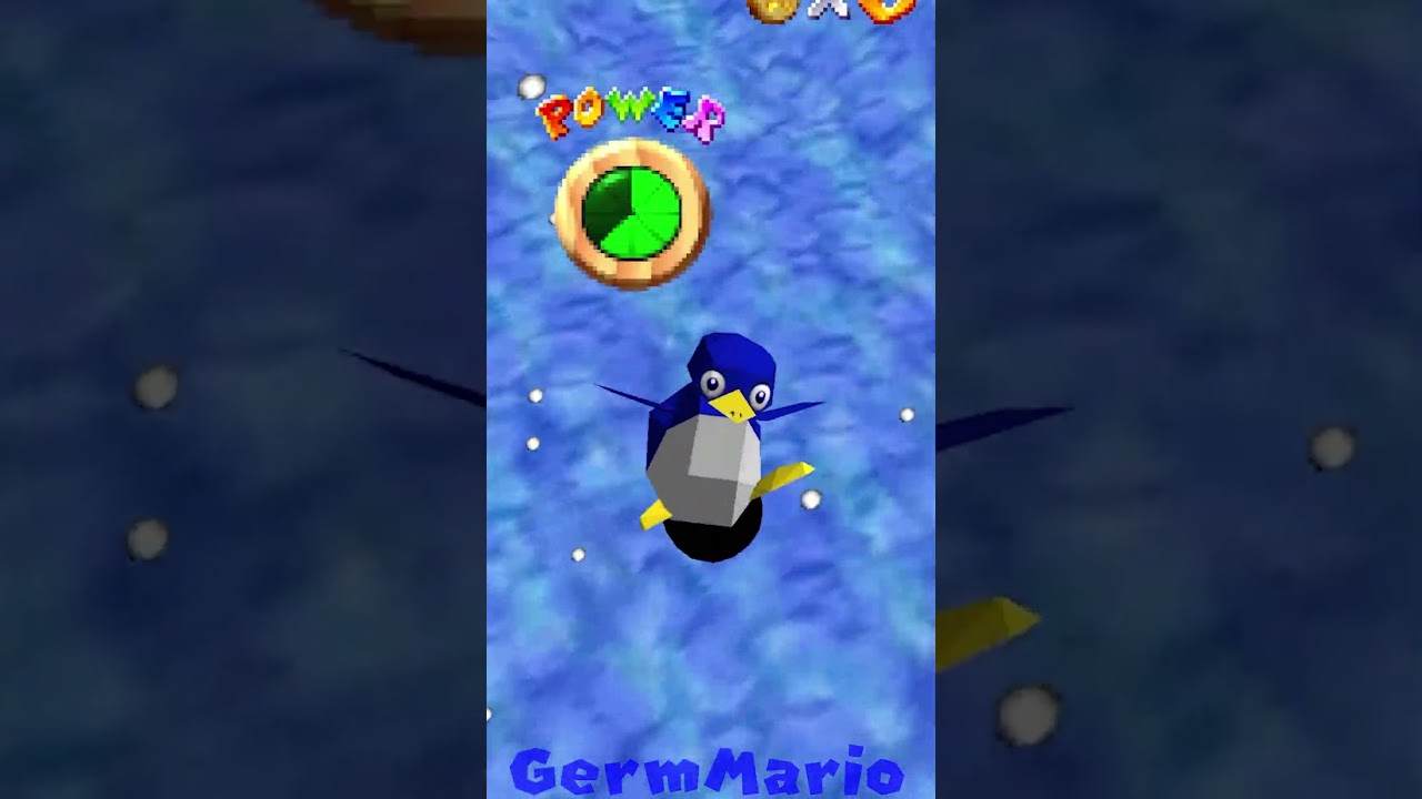 Penguin falling on ice game over animation 