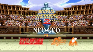 World Heroes 2 Comparison - Neo Geo vs. Super NES & PC Engine