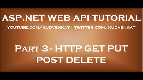 HTTP GET PUT POST DELETE