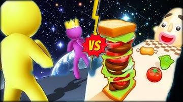SANDWICH RUNNER vs GIANT RUSH! All Levels / Max Level ( New APK  Update ) Gameplay Walkthrough 4K SK