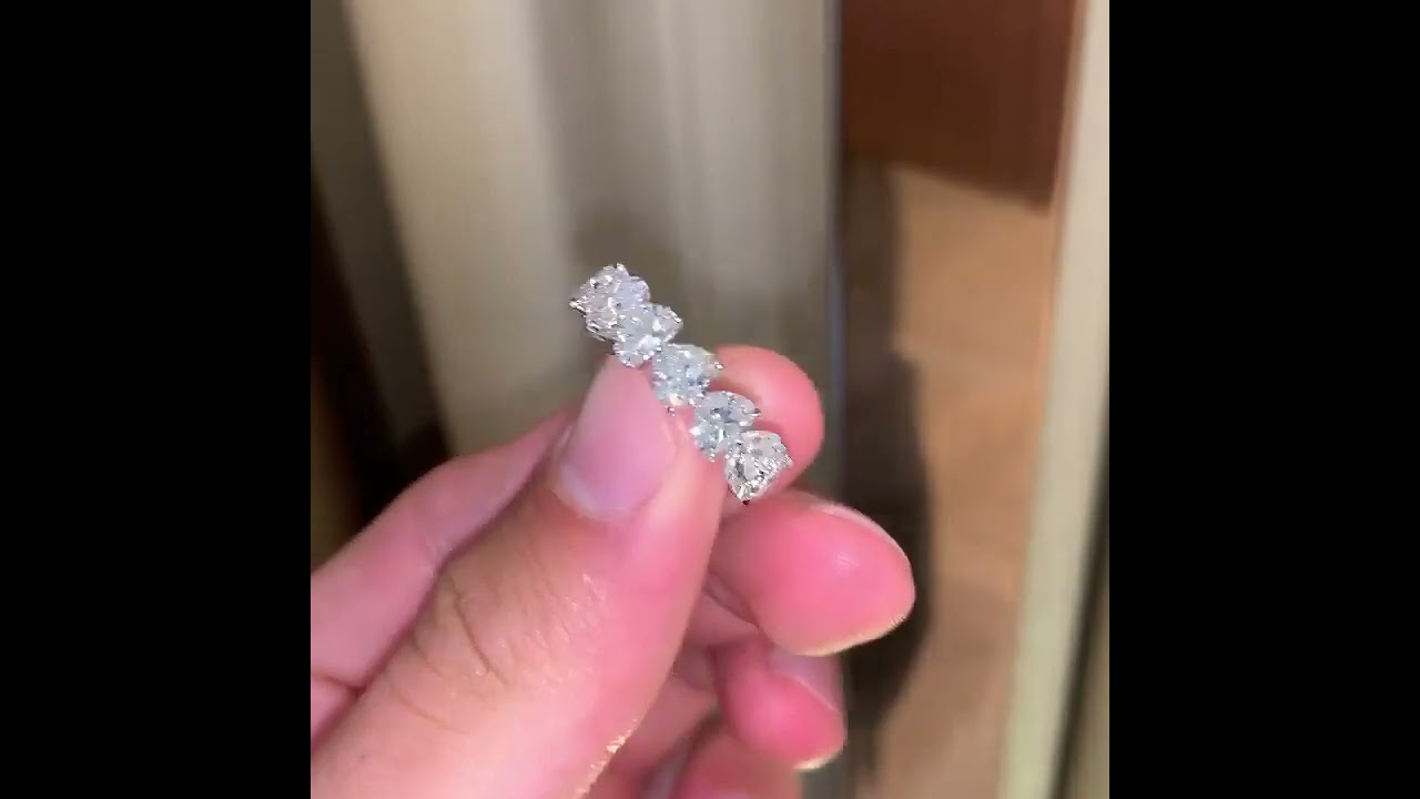 Effinny Eternity Heart Cut 3.5 Carat Sona Simulated Diamond Wedding Ring