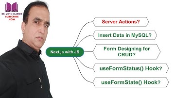 Next.js Server Actions - Insert Data into MySQL | Next JS Full Stack #39 | Dr Vipin Classes