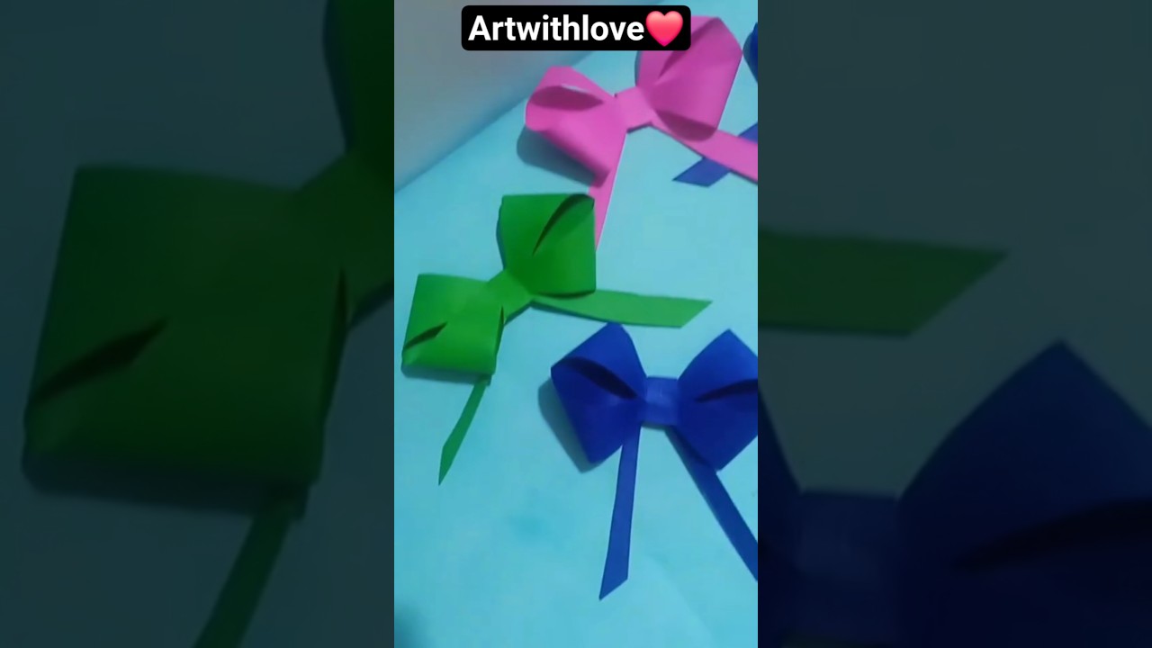 Simple and easy bow with paper🎀❤️ 