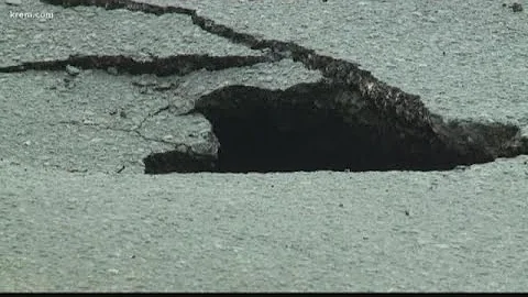 Crews work to fix sinkhole on South Hill