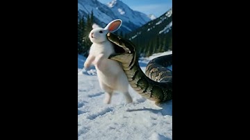 Will the Snake Catch the Rabbit or Lose Its Hunt? 🐍🐇❓ | 蛇 vs ウサギ #viralshorts