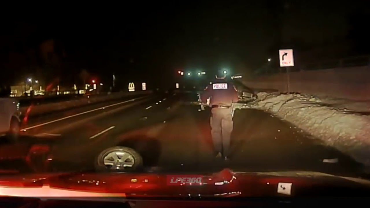 Police dash cam catches DUI crash - YouTube