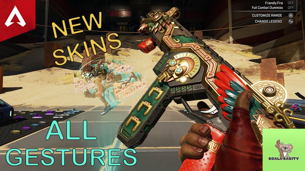 New Legendary Skin for the R-99 (Wind Serpent), All Gestures