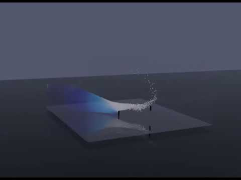Flow simulation was carried out and obstacle objects were set on flow direction.
