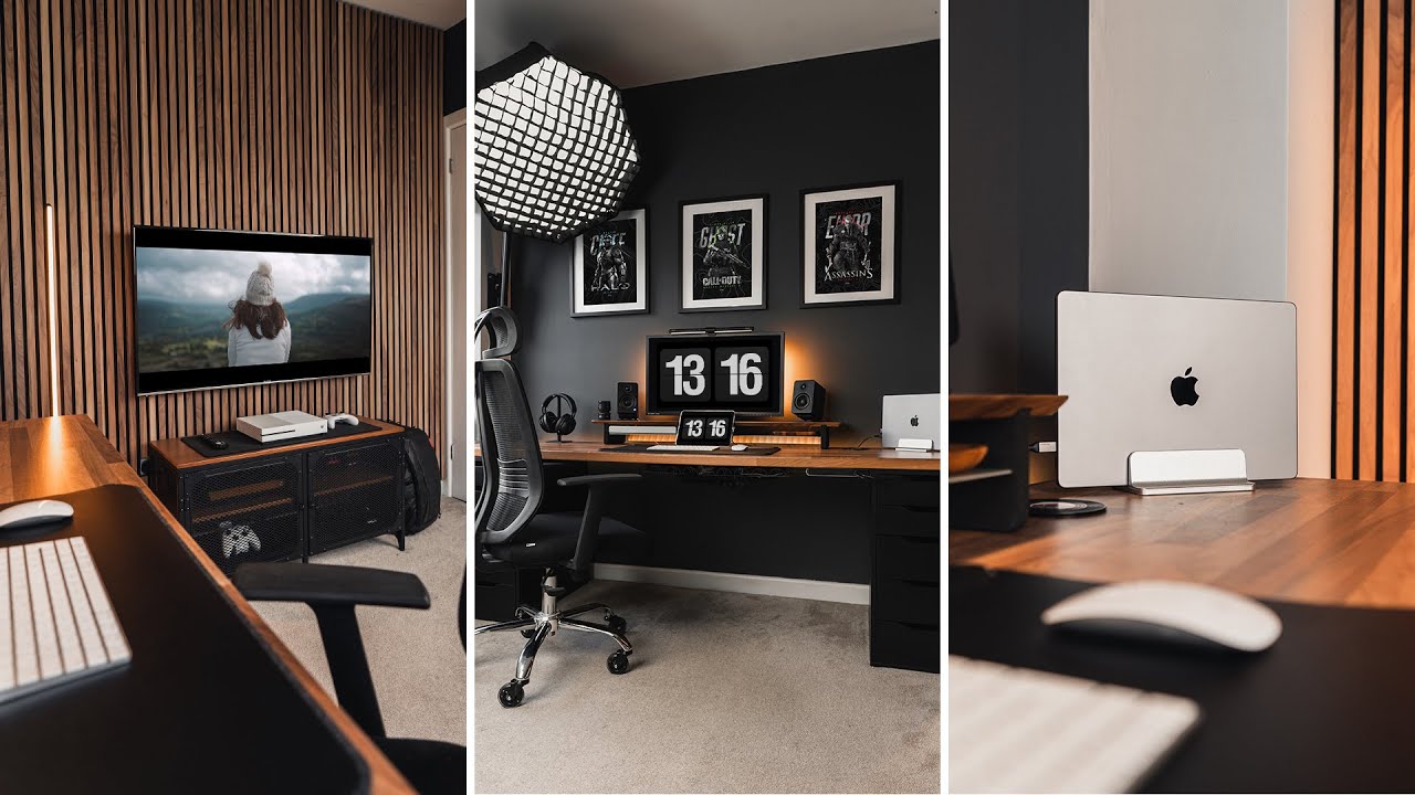2023 Freelance Videographers Home Office Setup - Modern, Warm ...