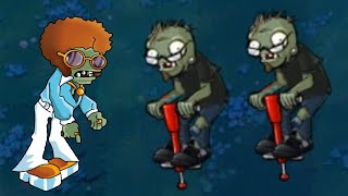 1 Dancing Zombie vs 2 Pogo Zombies Fight // Plants vs Zombies