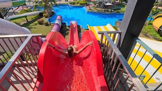 🍒 The Magenta Water Slide 💦 at Black Mountain Waterpark 🇹🇭