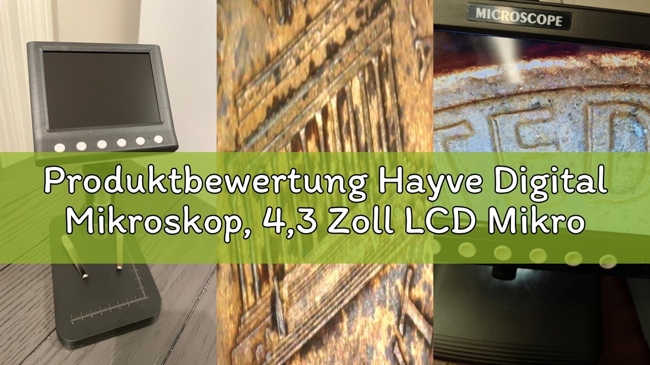 Produktbewertung Hayve Digital Mikroskop, 4,3 Zoll LCD Mikroskope, 50X-1000X Auflösung, 1080P USB Mi