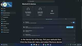Re-Pair Bluetooth Earbuds for Stereo Sound on Windows 11 - Best Solution By OneWebHelp.com screenshot 1