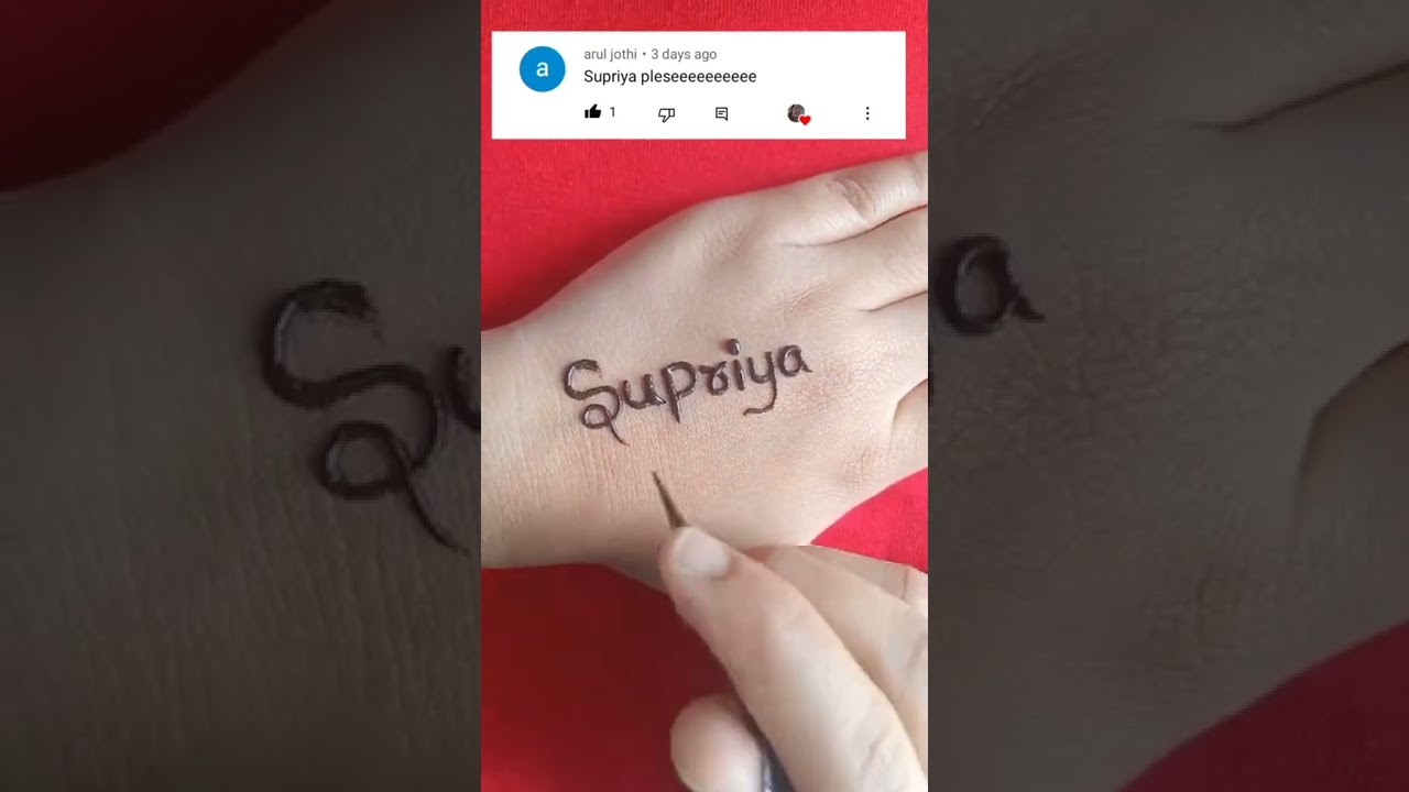 Supriya name mehndi design|| Nk mehendi arts. - YouTube