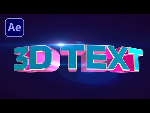 Create and Animate REAL 3D Text in After Effects (No Plugins)