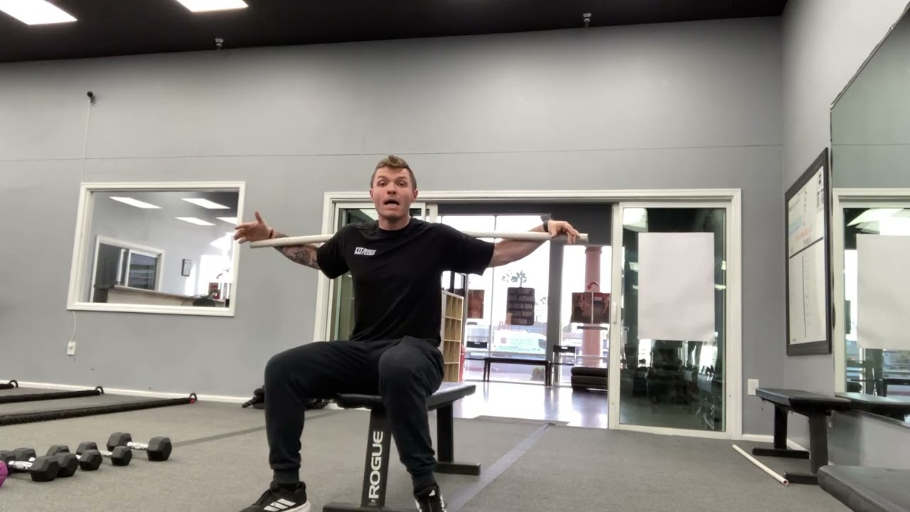 PVC seated Russian twist (t spine rotation) 