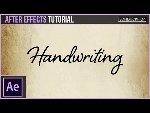 After Effects Tutorial: Handwriting Effect Animation