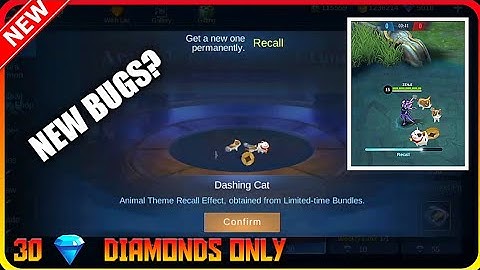 FREE RECALL (DASHING CAT RECALL EFFECT) | 30 DIAMONDS ONLY | NEW BUGS? | MLBB