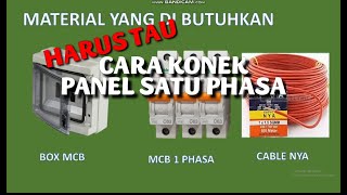 CARA KONEK PANEL SATU PHASA