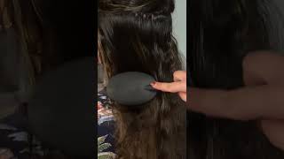 Super satisfying hair brushing #asmr #shorts