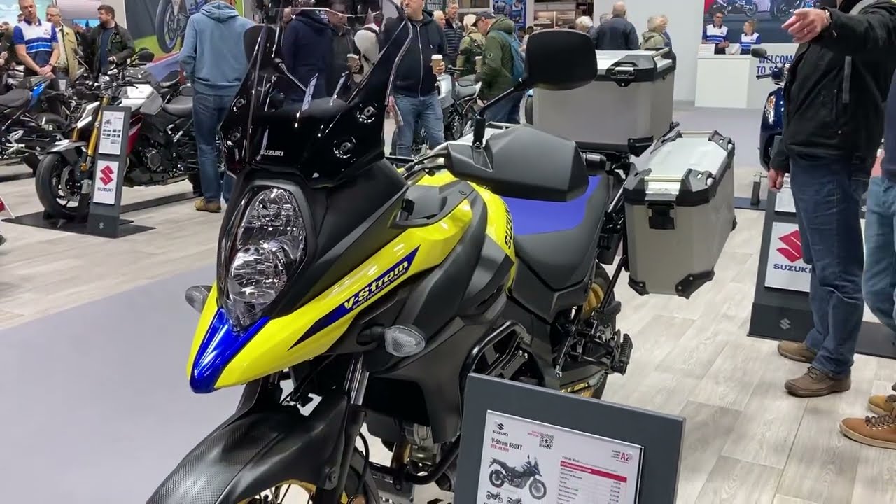 2024 Suzuki V-Strom 650XT Yellow @ Motorcycle Live 2023 - YouTube