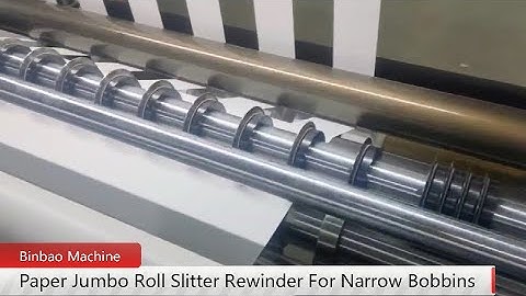 Paper Jumbo Roll Slitter Rewinder Machine For Narrow Bobbins With Automatic Knife Positioning System