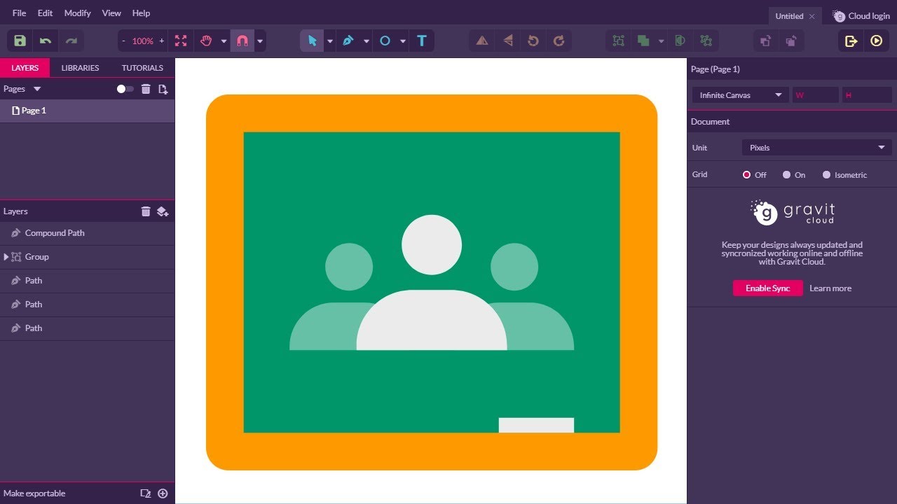 Learn To Draw Google Classroom Logo Icon Gravit Designer Tutorial