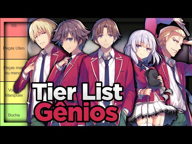 Tier List MAIORES GÊNIOS de Classroom of the Elite (Youjitsu) 