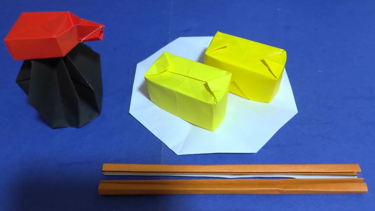 折り紙 だし巻き玉子 Origami Japanese Omelette Youtube