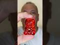 👂ASMR RAINDROPS GUMMY BEAR LIQUID FILLED CANDY STRAWBERRY FLAVOR EATING SOUNDS👂#shorts #asmr